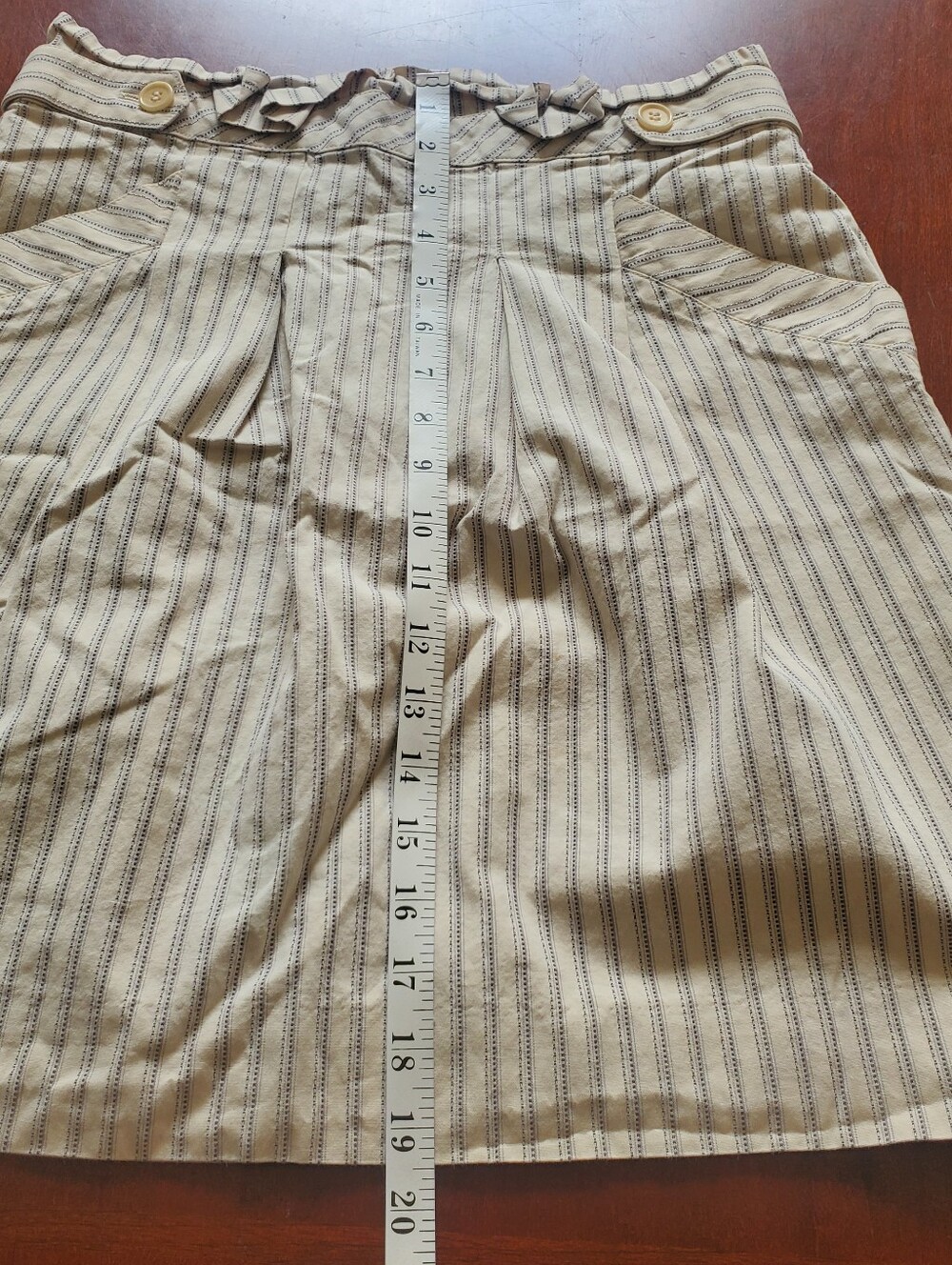 BCBGMaxAzria Women's Striped Paperbag Waist Mini Skirt - Picture 6 of 6